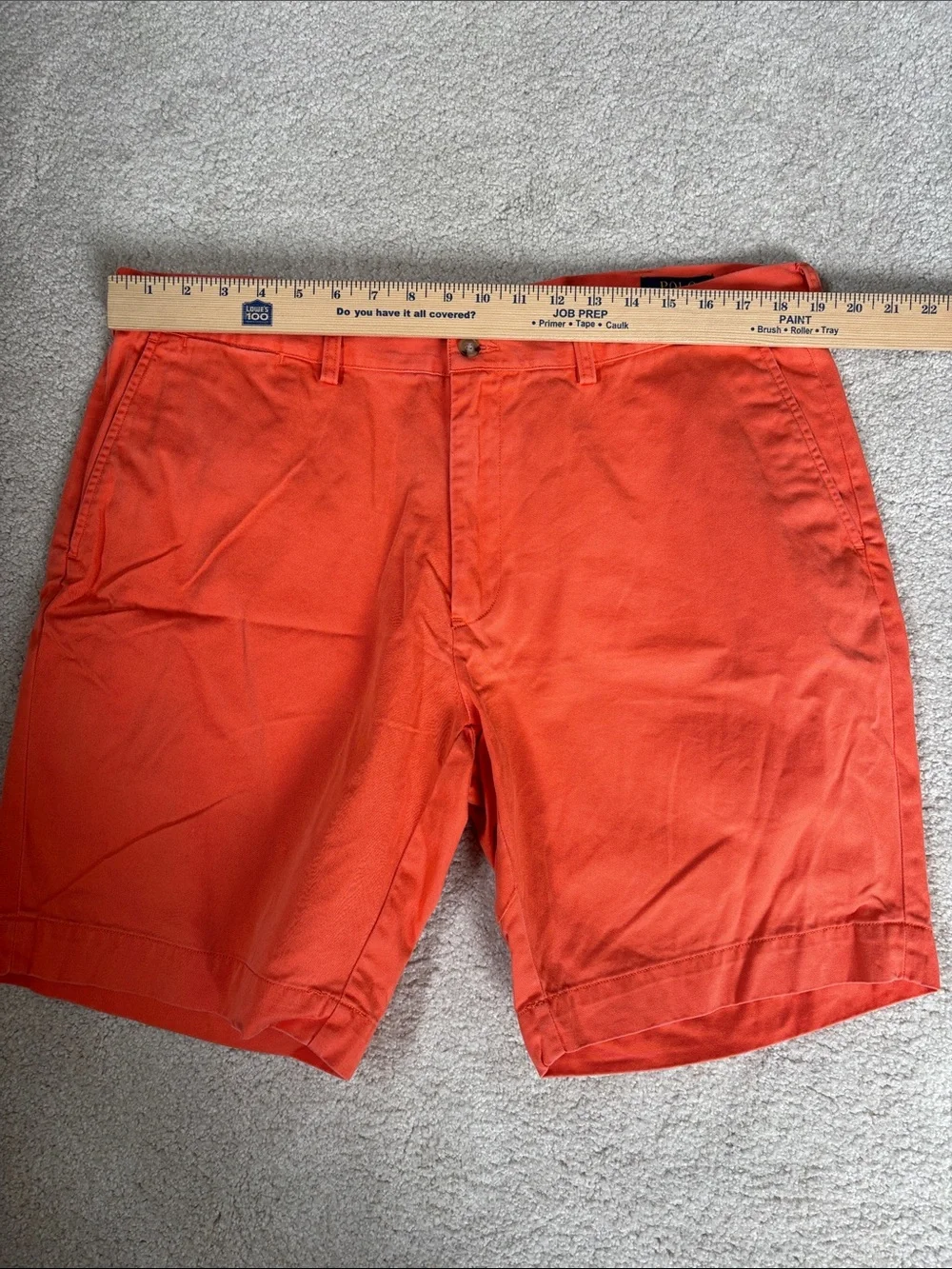 Polo Ralph Lauren Chino Classic 9” Shorts Golf Travel Preppy Orange Mens Size 38